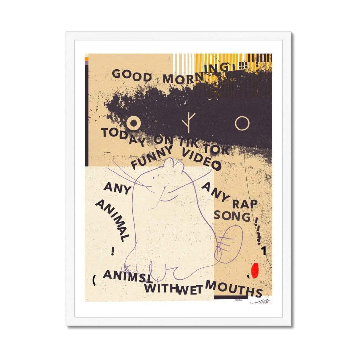 Prodigi Fine art 18"x24" / White Frame Roman Muradov | Animals WITH WET! MOUTHS