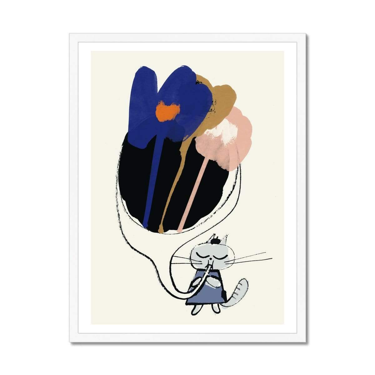 Prodigi Fine art 18"x24" / White Frame Roman Muradov | Cat Trumpet