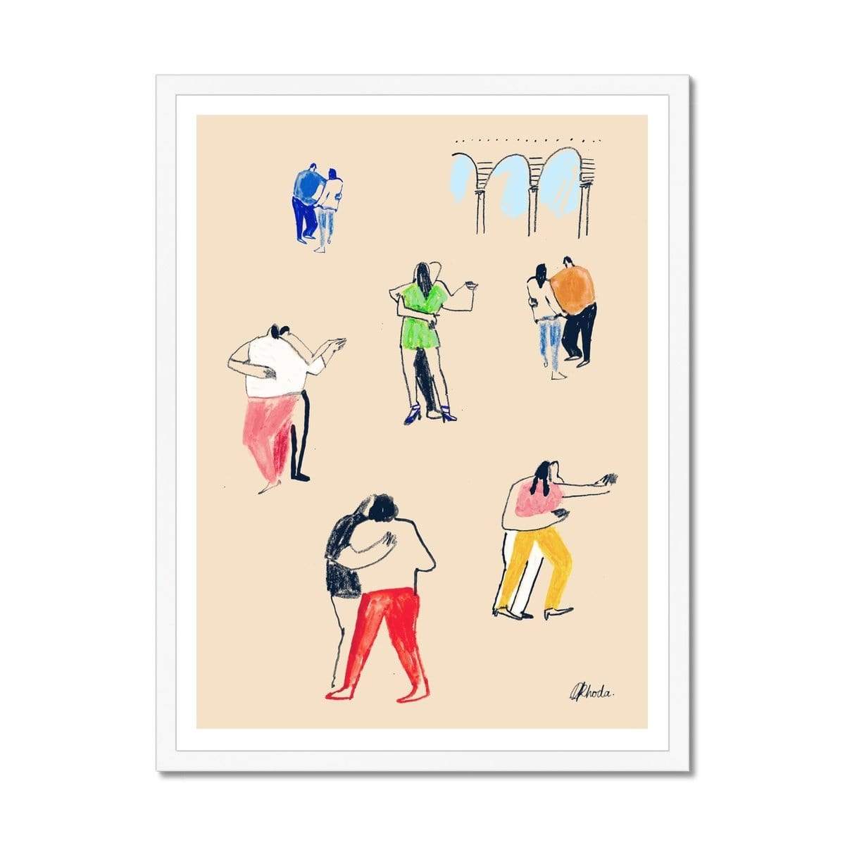 Prodigi Fine art 18"x24" / White Frame Salsa Class Framed Print