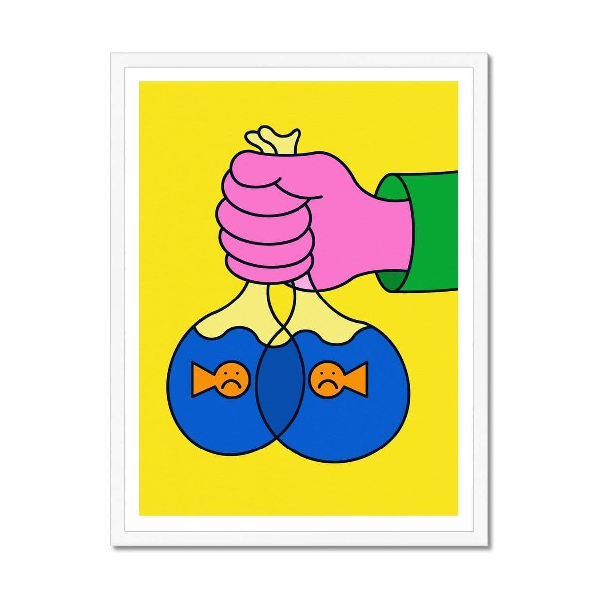 Prodigi Fine art 18"x24" / White Frame Same Ocean, Different Waves Framed Print