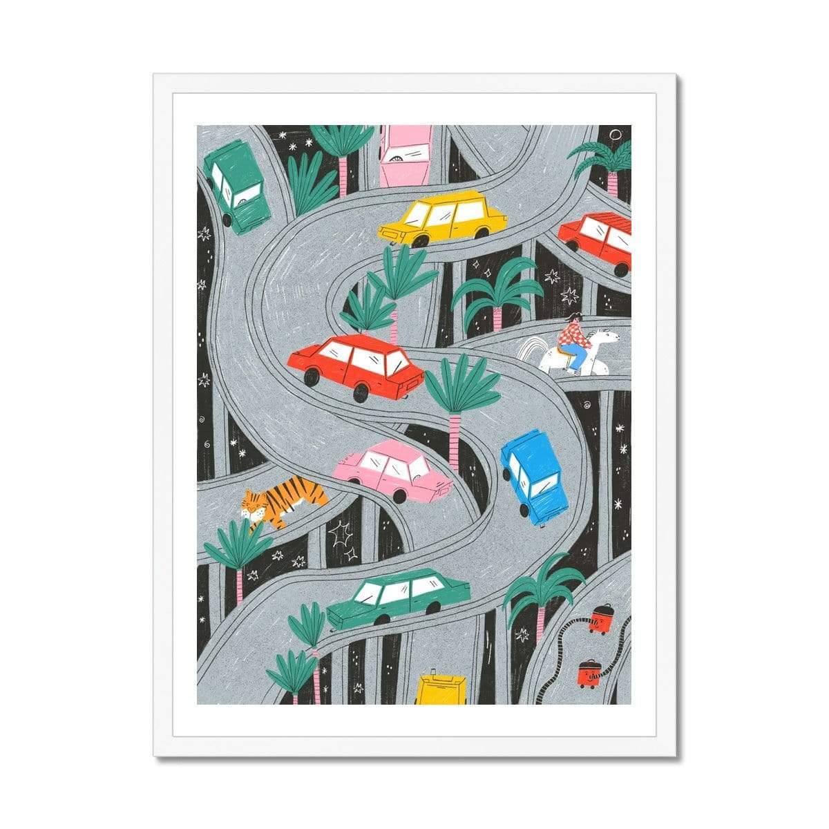 Prodigi Fine art 18"x24" / White Frame Tess Smith-Roberts | Night Driving