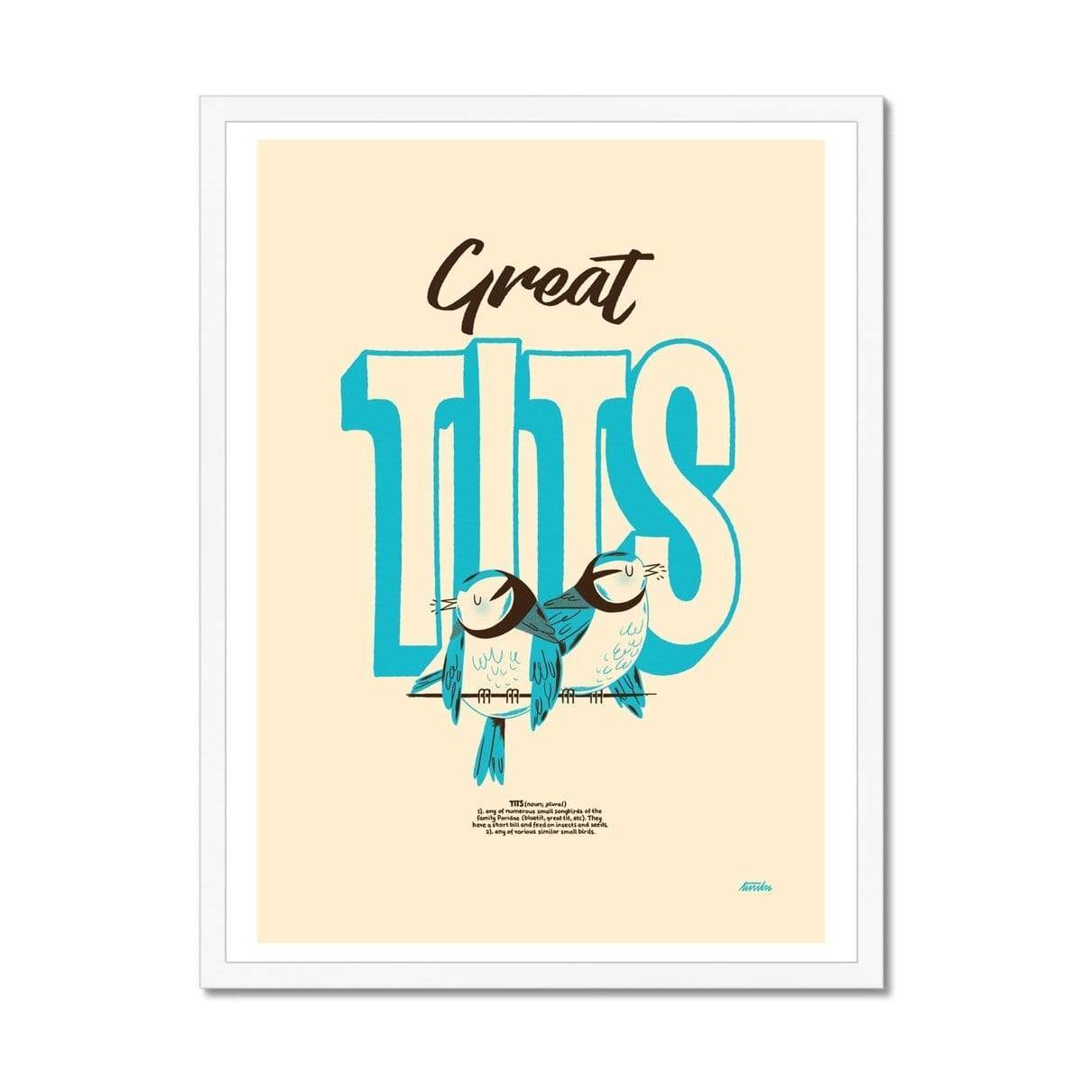 Prodigi Fine art 18"x24" / White Frame Timba Smits | Great Tits