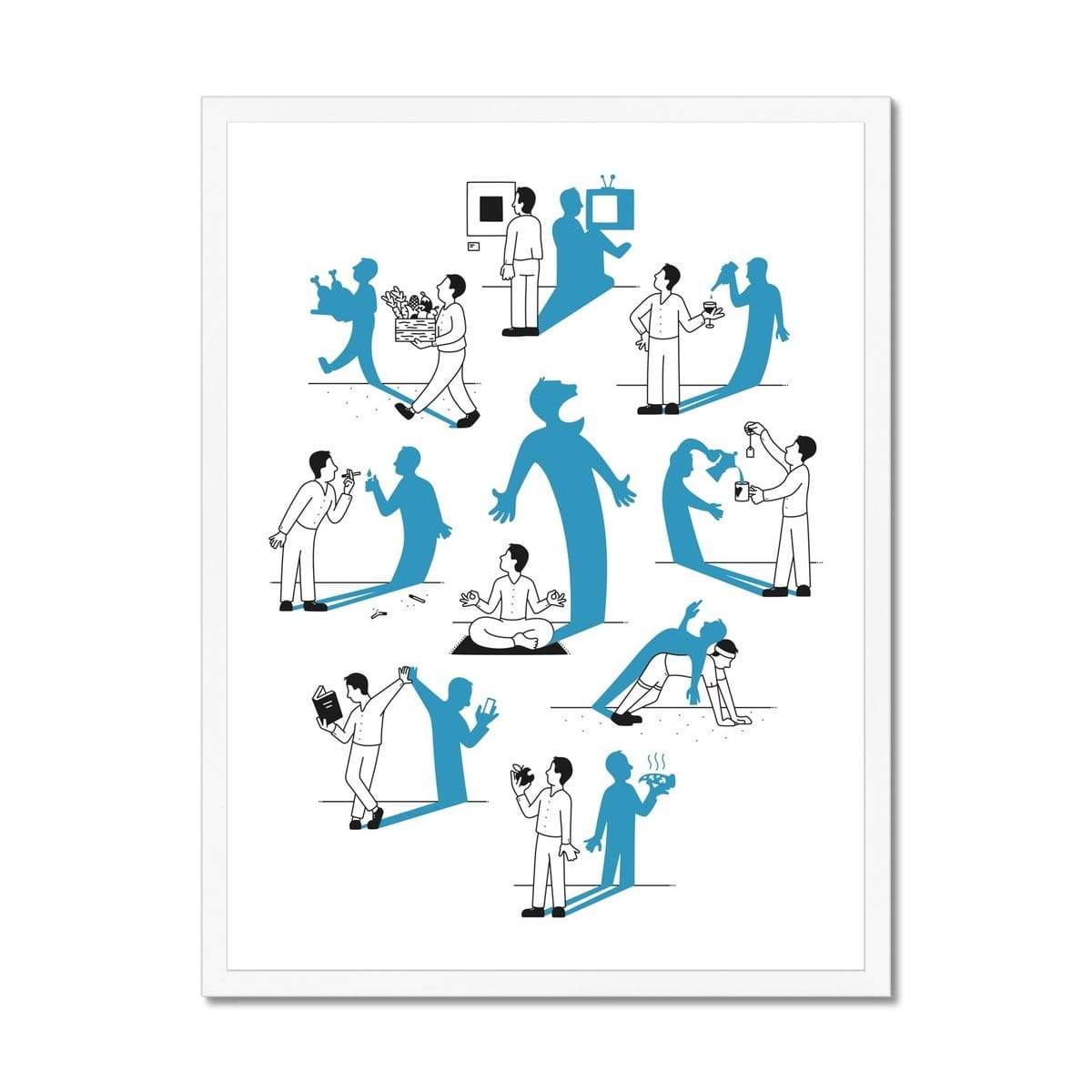 Prodigi Fine art 18"x24" / White Frame Vices and Virtues Framed Print