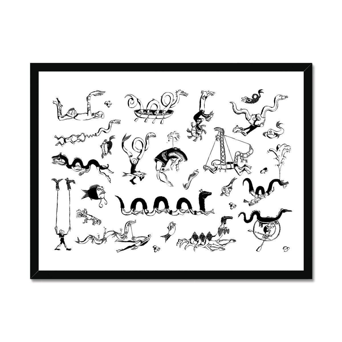 Prodigi Fine art 24"x18" / Black Frame Belle Mellor | Sea Monsters