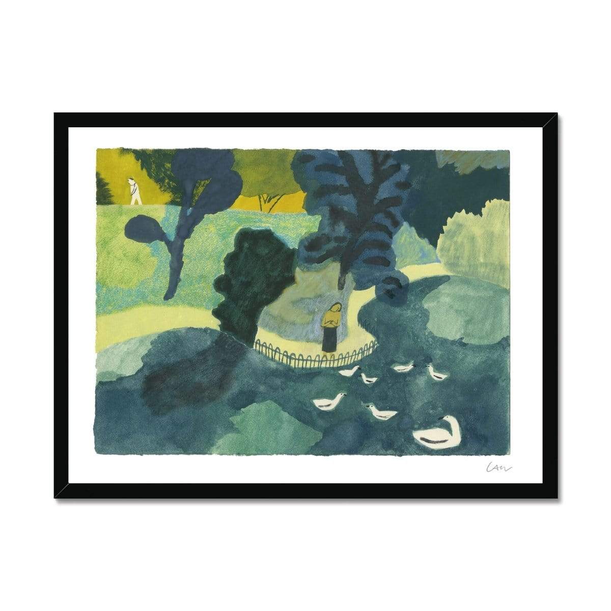 Prodigi Fine art 24"x18" / Black Frame Charlotte Ager | Big  Greens Framed Print