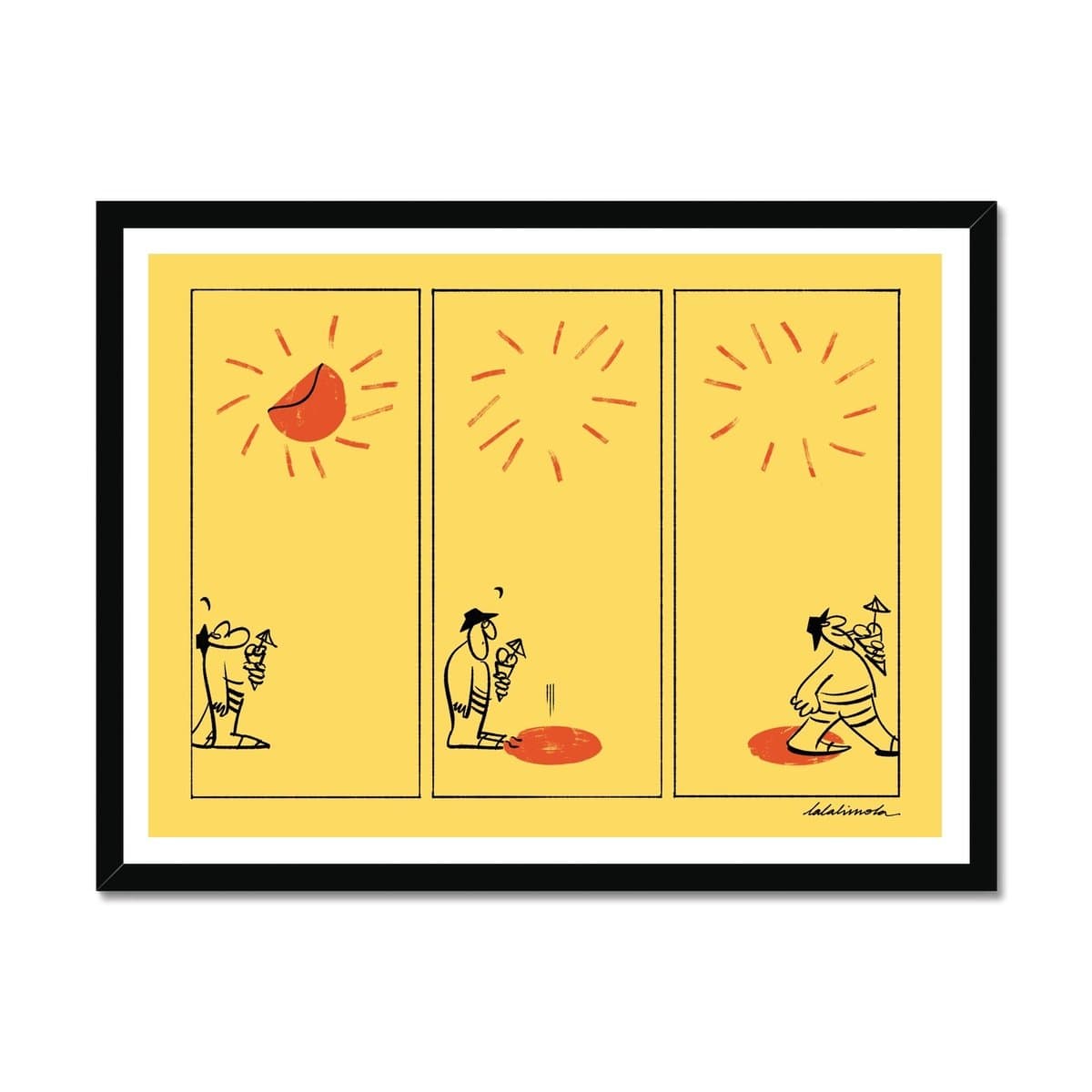 Prodigi Fine art 24"x18" / Black Frame Fall of the Sun Framed Print