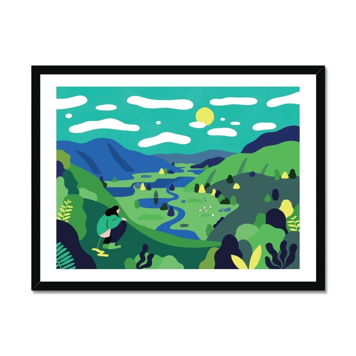 Prodigi Fine art 24"x18" / Black Frame Fuchsia MacAree | Ladies View