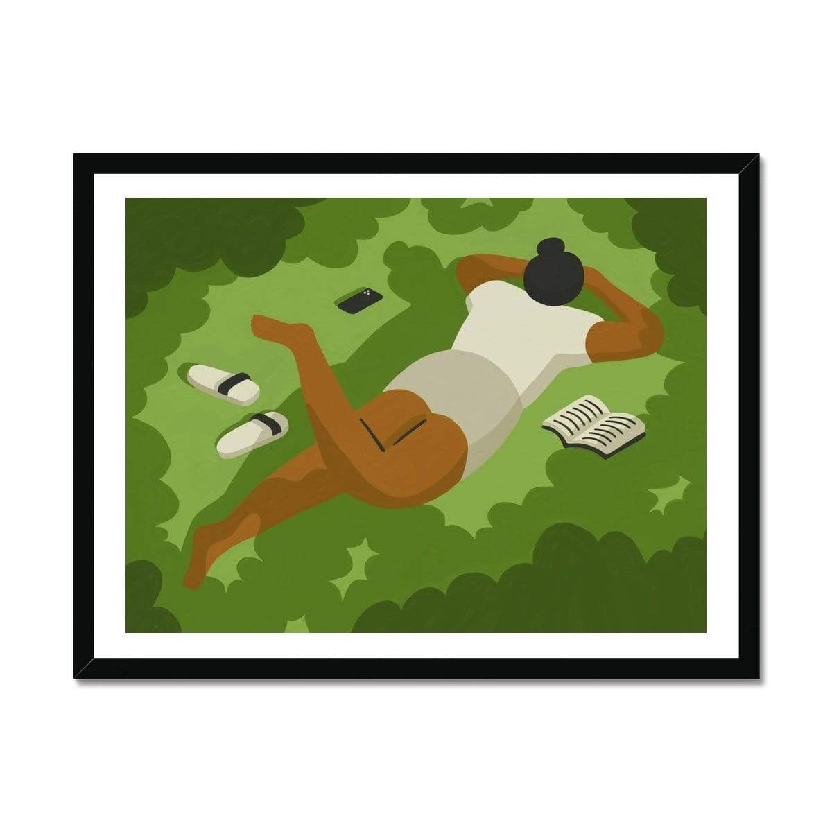 Prodigi Fine art 24"x18" / Black Frame Fuchsia MacAree | Lazy Days Framed Print