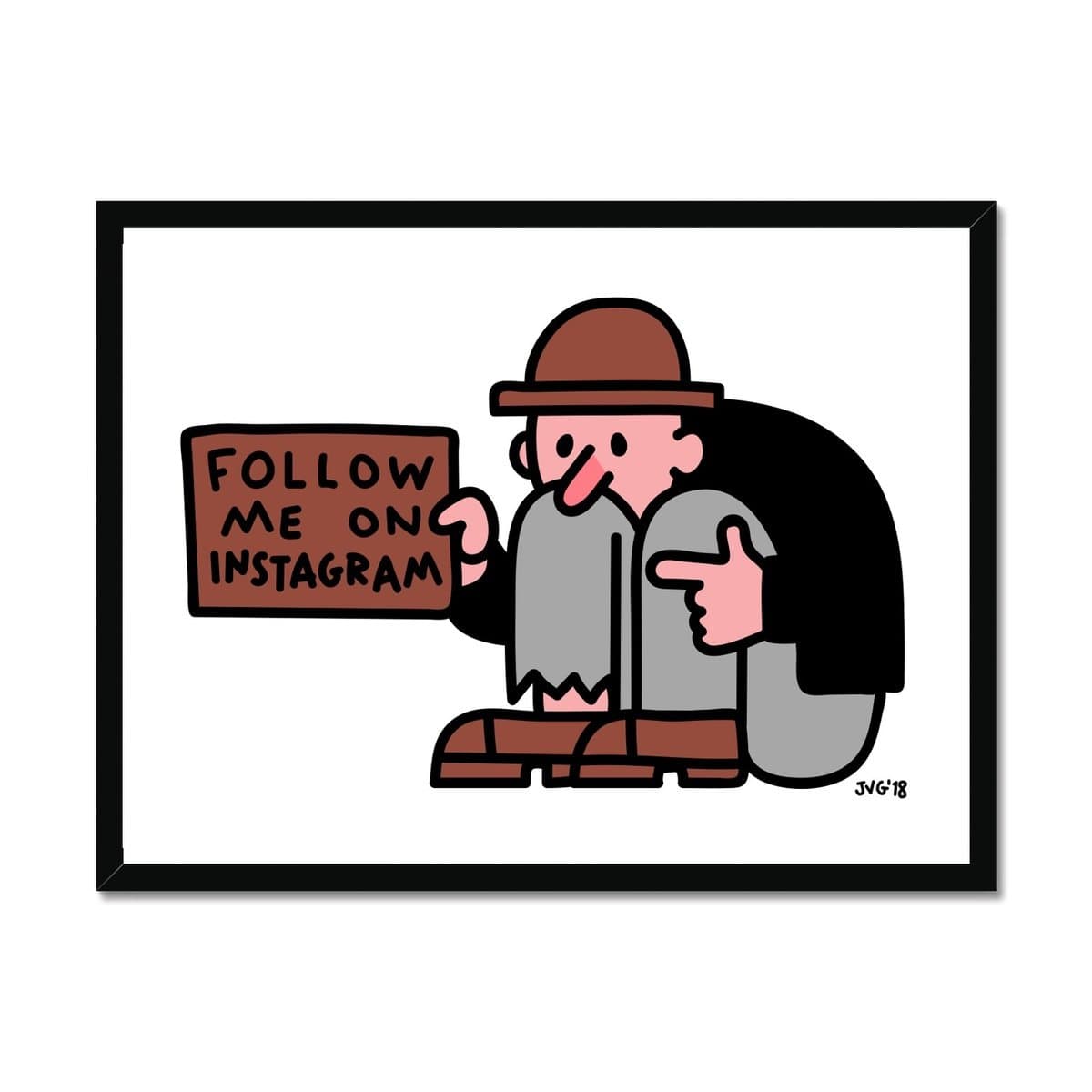 Prodigi Fine art 24"x18" / Black Frame Jasper Van Gestel | Food, Clothing and Followers