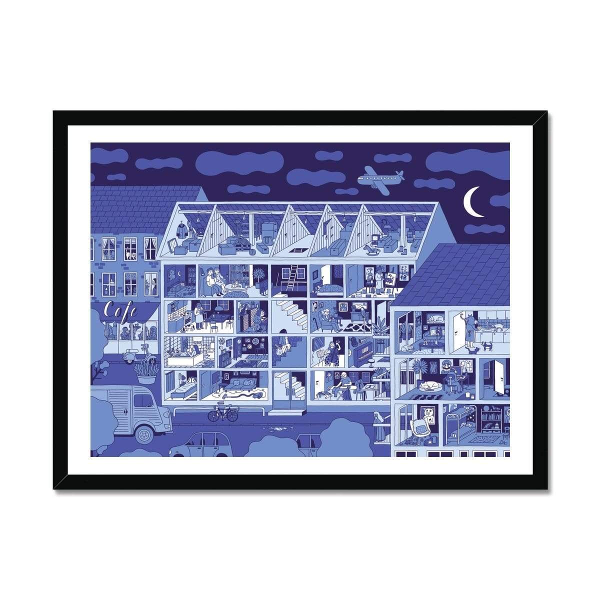 Prodigi Fine art 24"x18" / Black Frame Louise Rosenkrands | Night Time