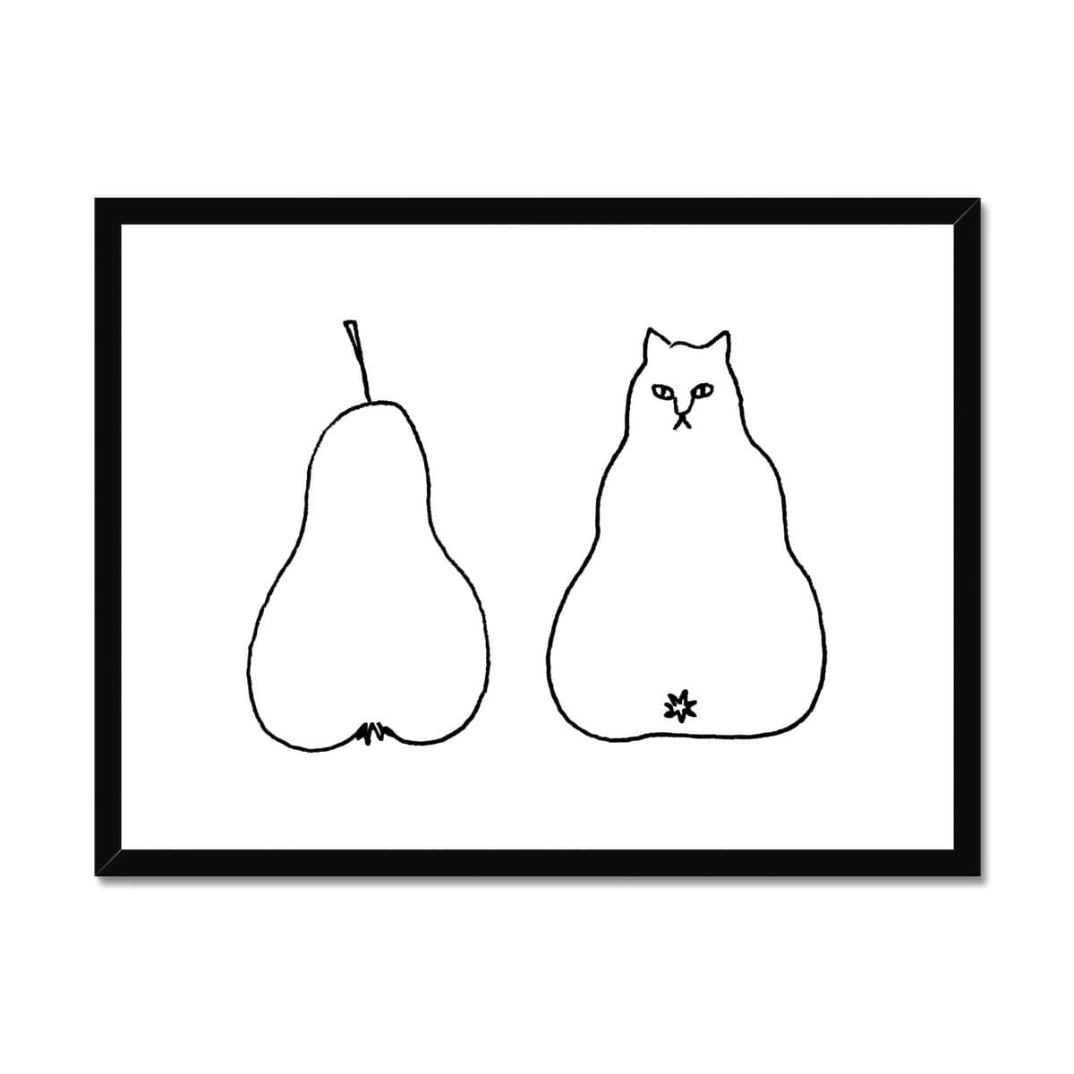 Prodigi Fine art 24"x18" / Black Frame Pete Gamlen | Pear Cat