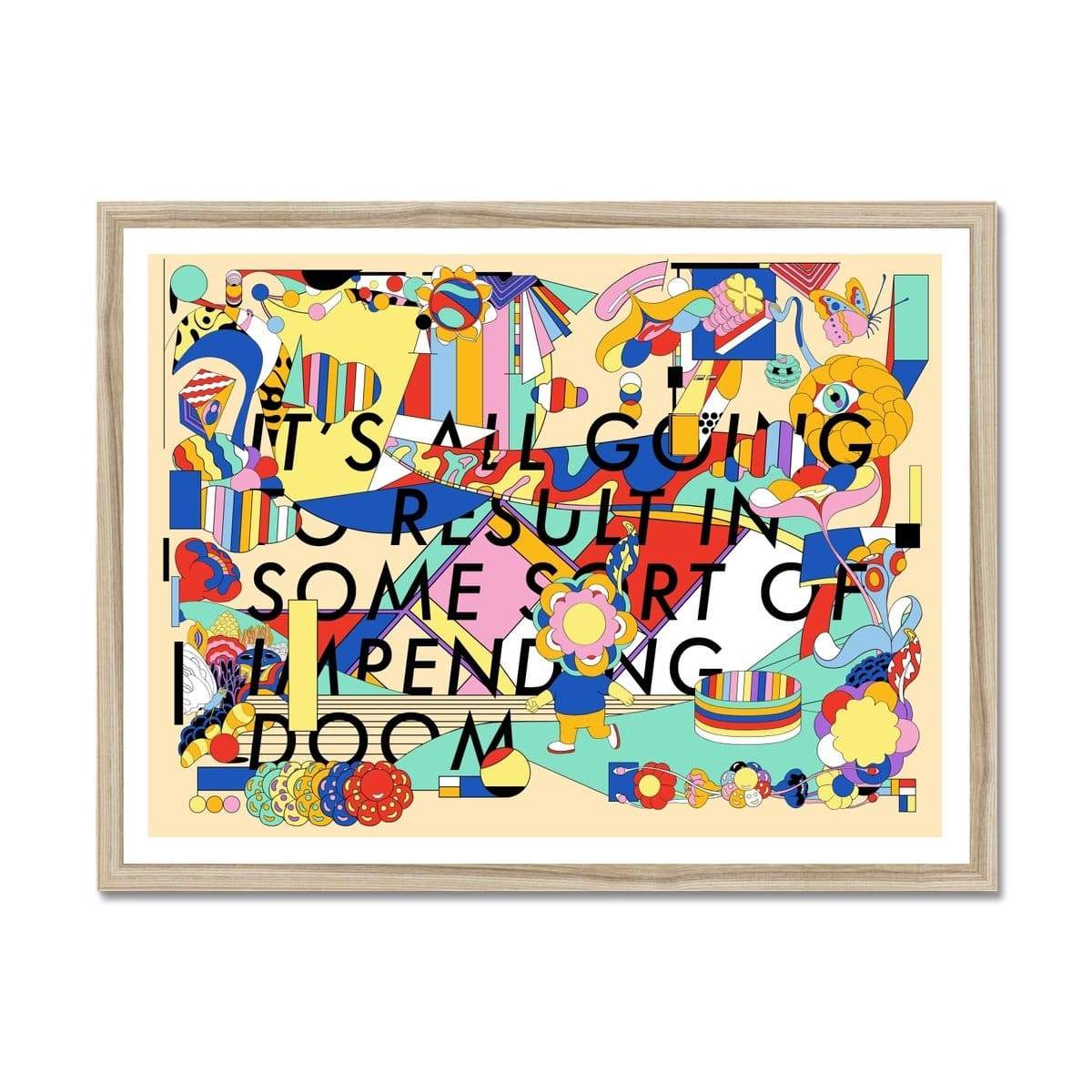 Prodigi Fine art 24"x18" / Natural Frame Doom Framed Print