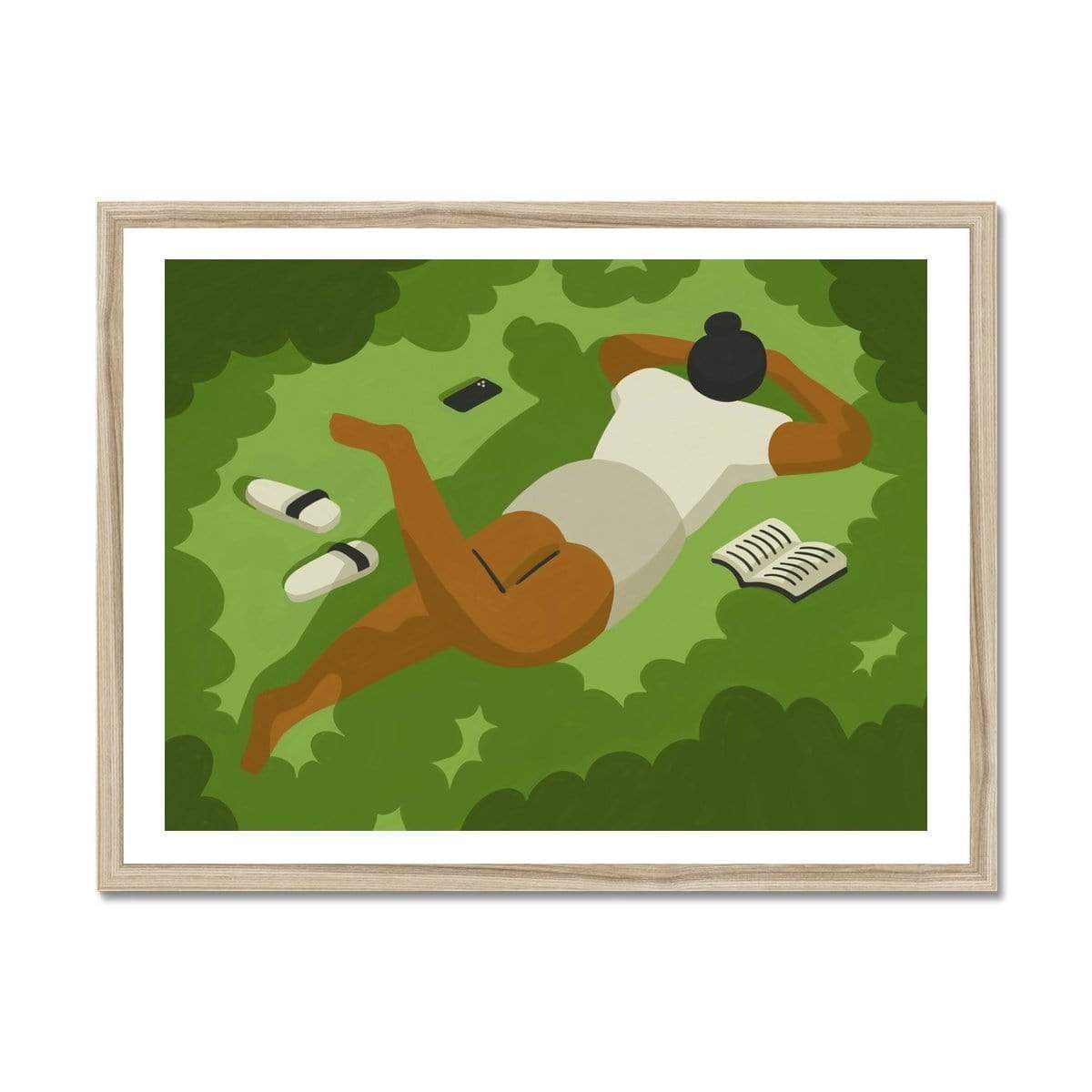 Prodigi Fine art 24"x18" / Natural Frame Fuchsia MacAree | Lazy Days Framed Print