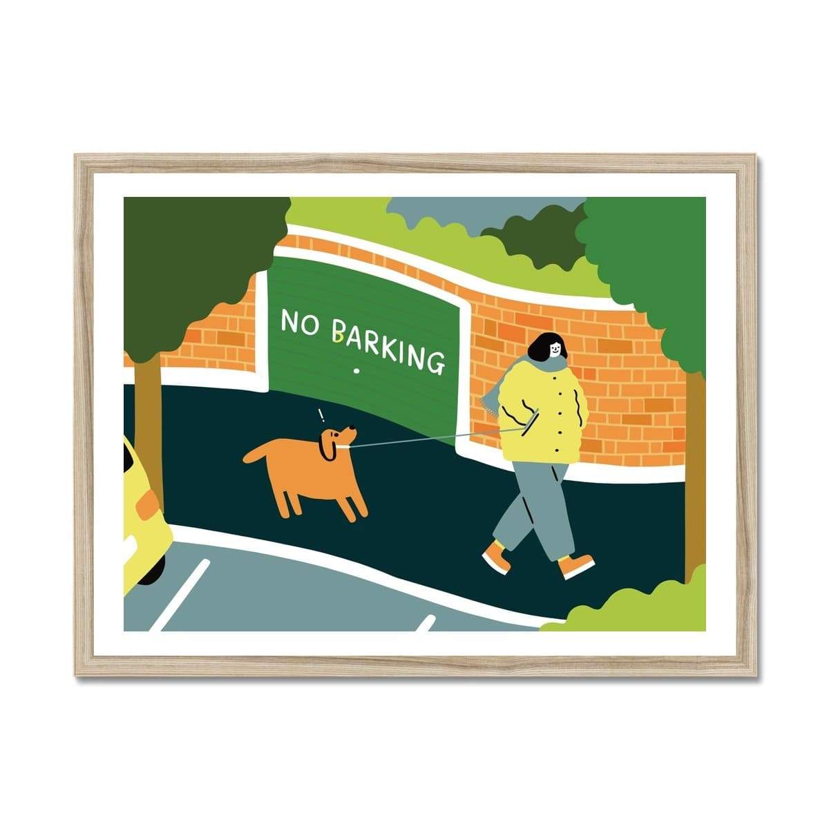 Prodigi Fine art 24"x18" / Natural Frame Fuchsia MacAree | No Barking