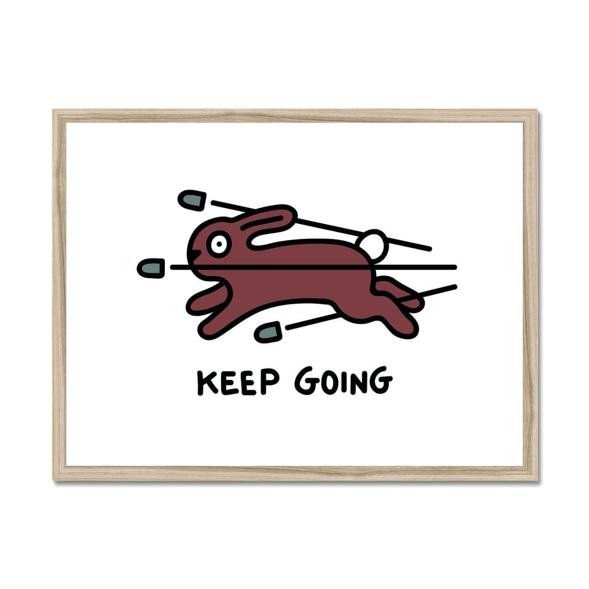 Prodigi Fine art 24"x18" / Natural Frame Jasper Van Gestel | Keep Going