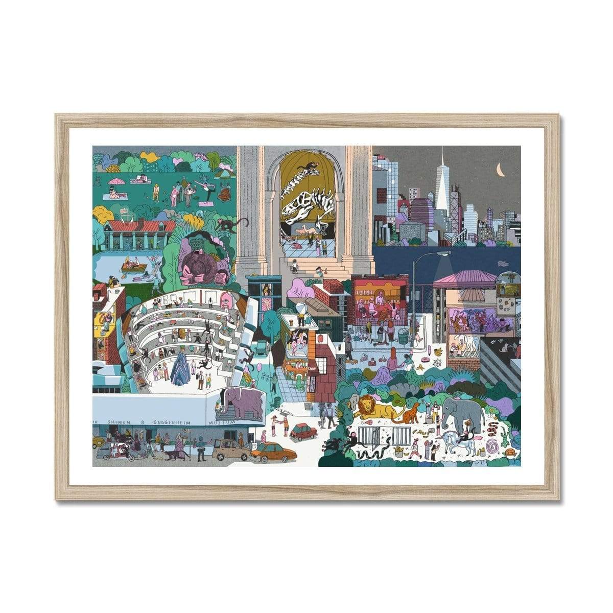 Prodigi Fine art 24"x18" / Natural Frame Josh Cochran | Monkeys Going Wild in the National Museum