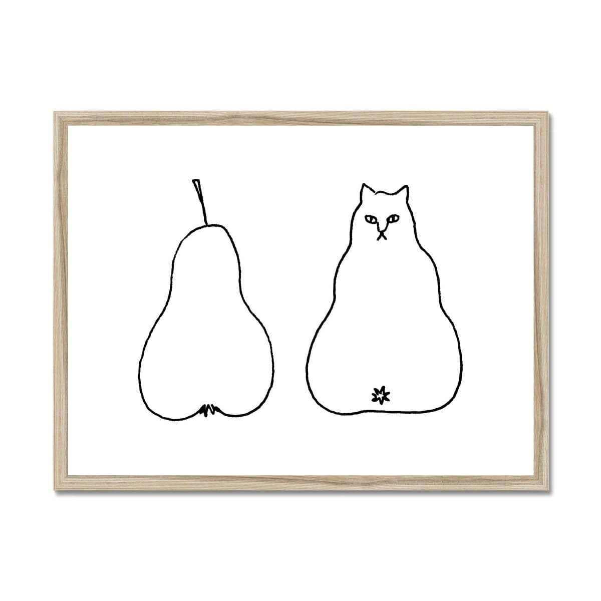 Prodigi Fine art 24"x18" / Natural Frame Pete Gamlen | Pear Cat