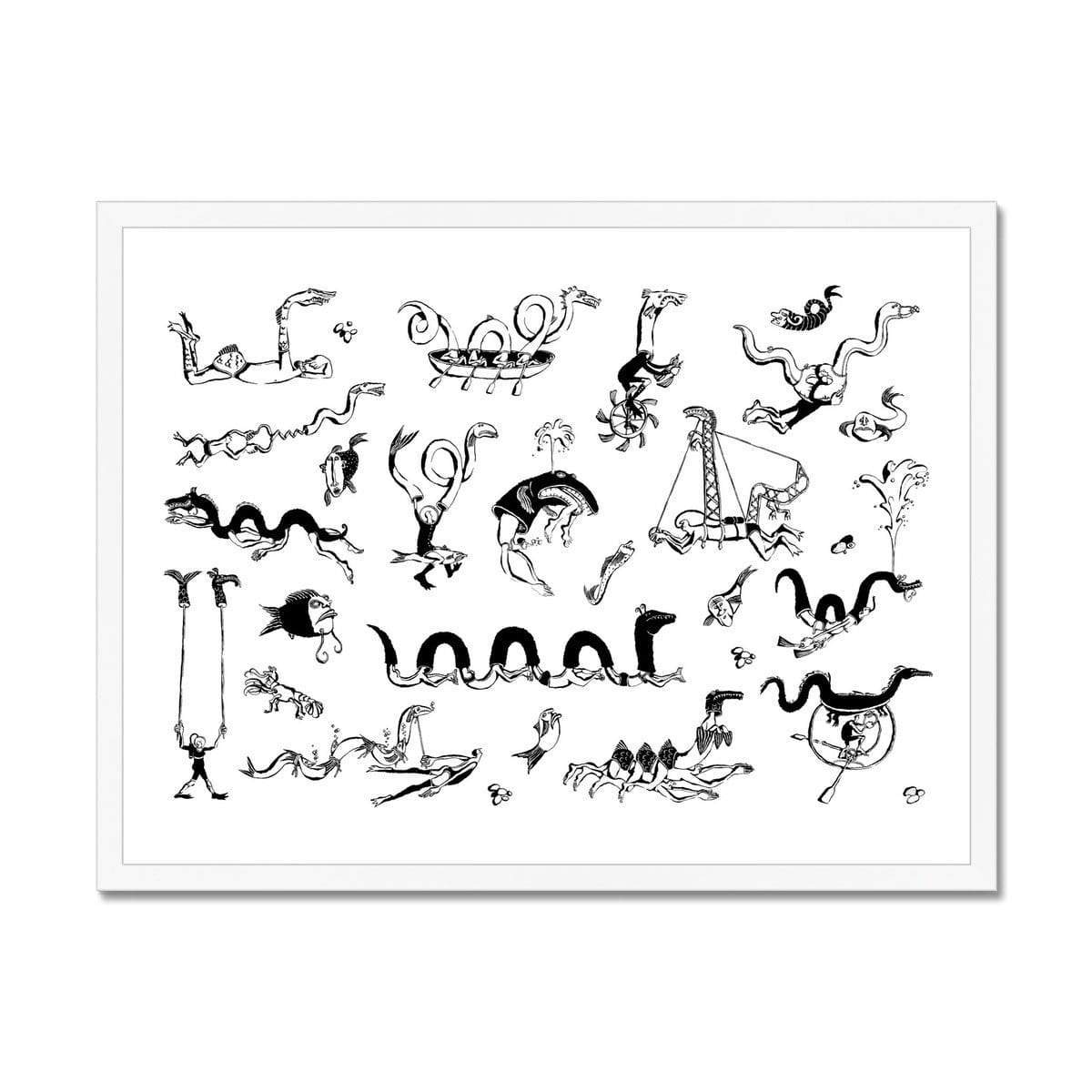 Prodigi Fine art 24"x18" / White Frame Belle Mellor | Sea Monsters