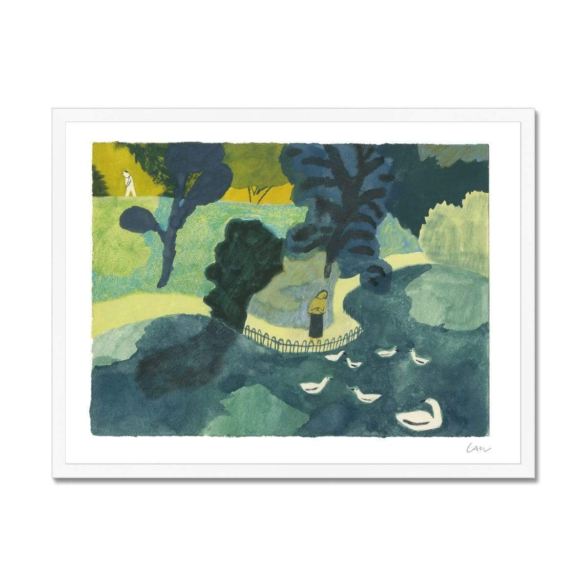 Prodigi Fine art 24"x18" / White Frame Charlotte Ager | Big  Greens Framed Print