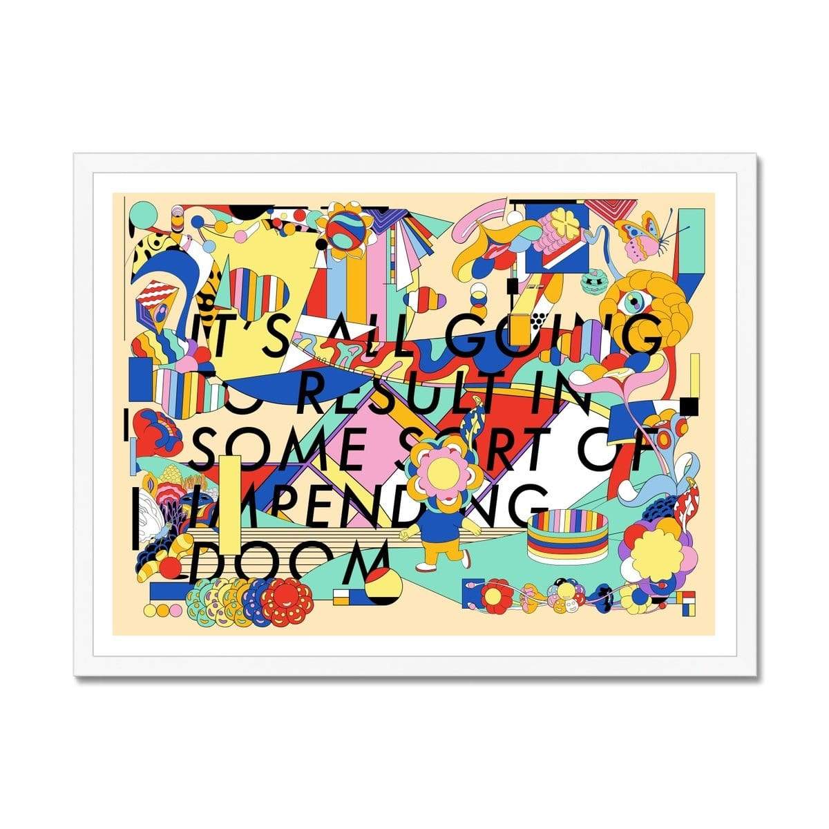 Prodigi Fine art 24"x18" / White Frame Doom Framed Print