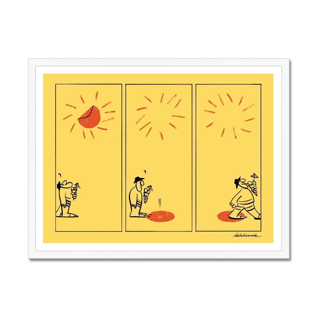 Prodigi Fine art 24"x18" / White Frame Fall of the Sun Framed Print