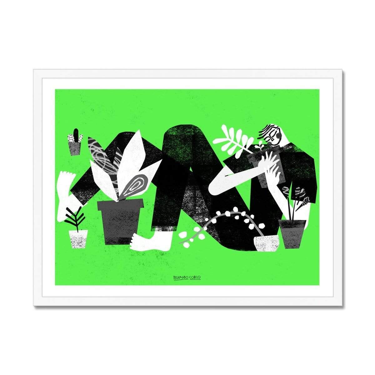 Prodigi Fine art 24"x18" / White Frame Fernando Cobelo | I love my friends