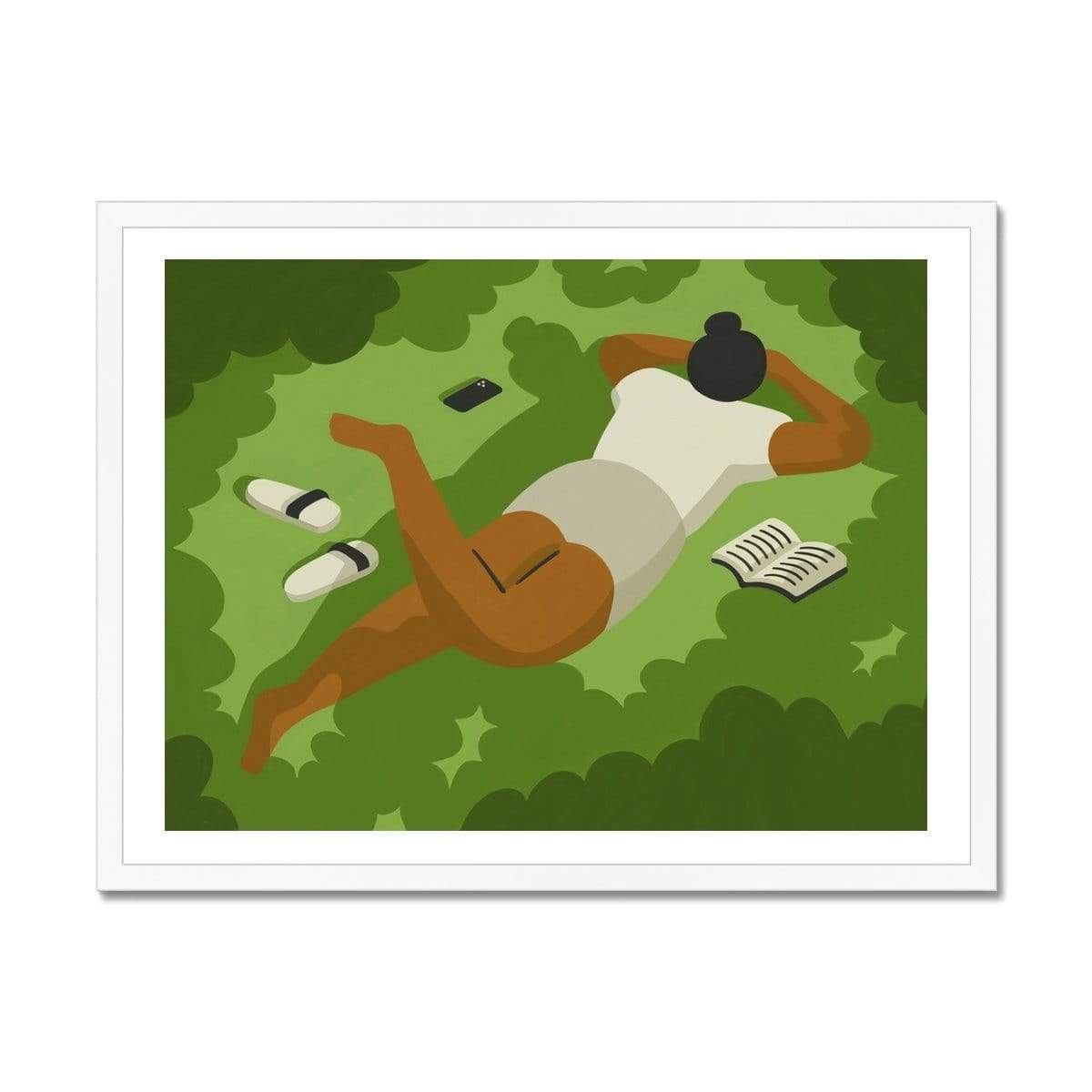 Prodigi Fine art 24"x18" / White Frame Fuchsia MacAree | Lazy Days Framed Print