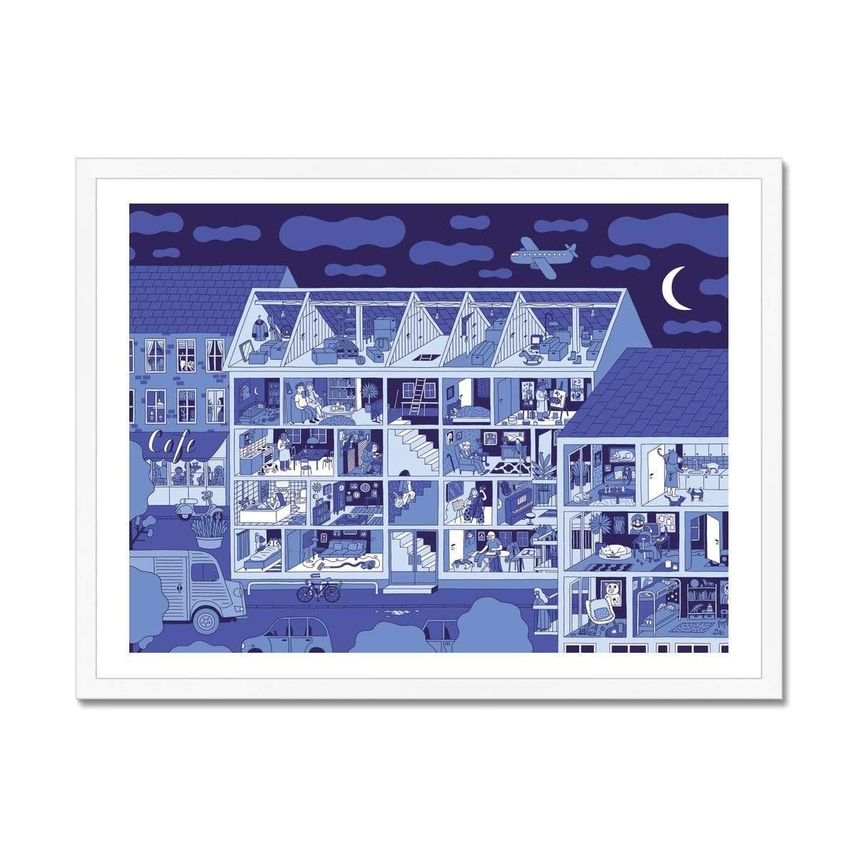 Prodigi Fine art 24"x18" / White Frame Louise Rosenkrands | Night Time
