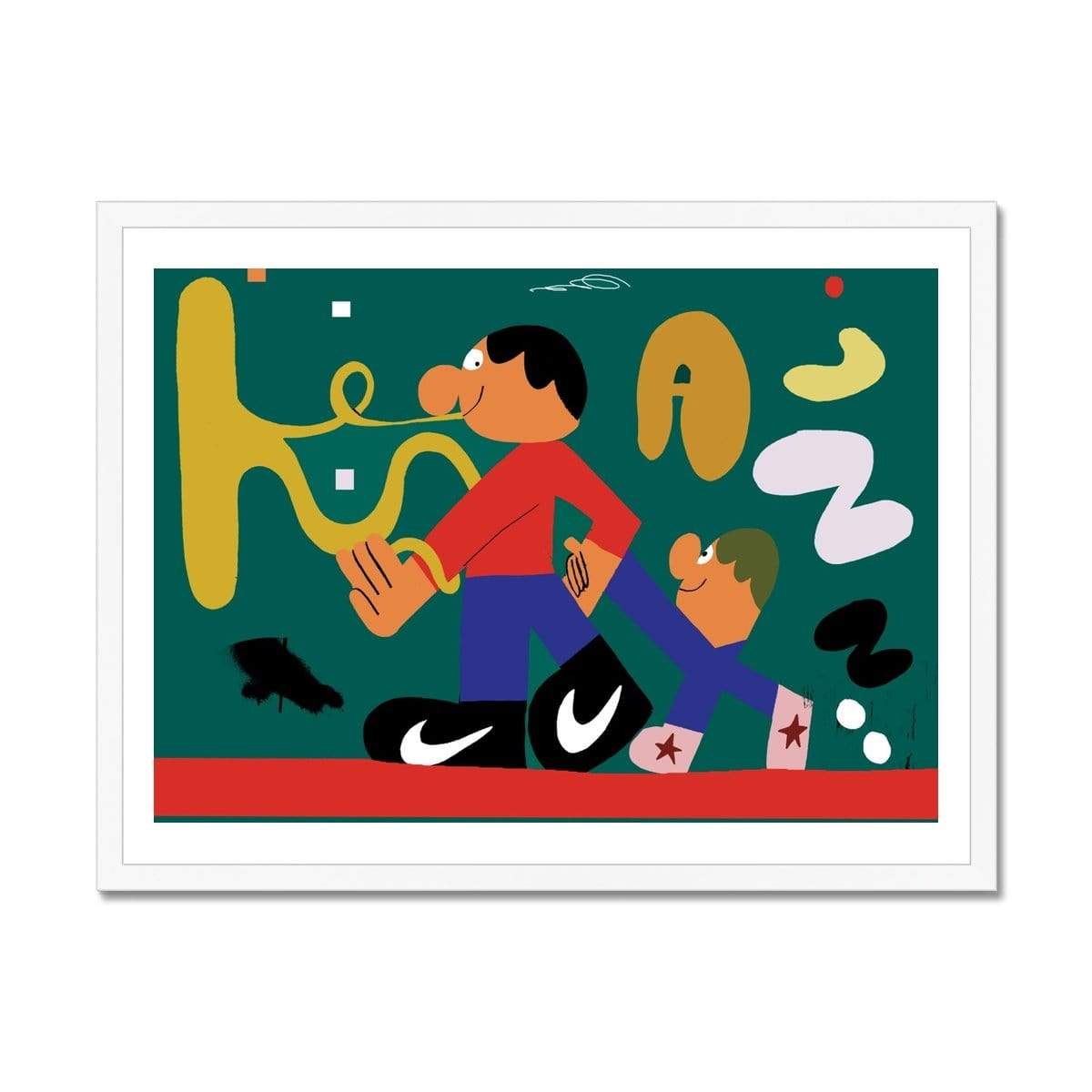 Prodigi Fine art 24"x18" / White Frame Lukasz Golędzinowski | Jazz