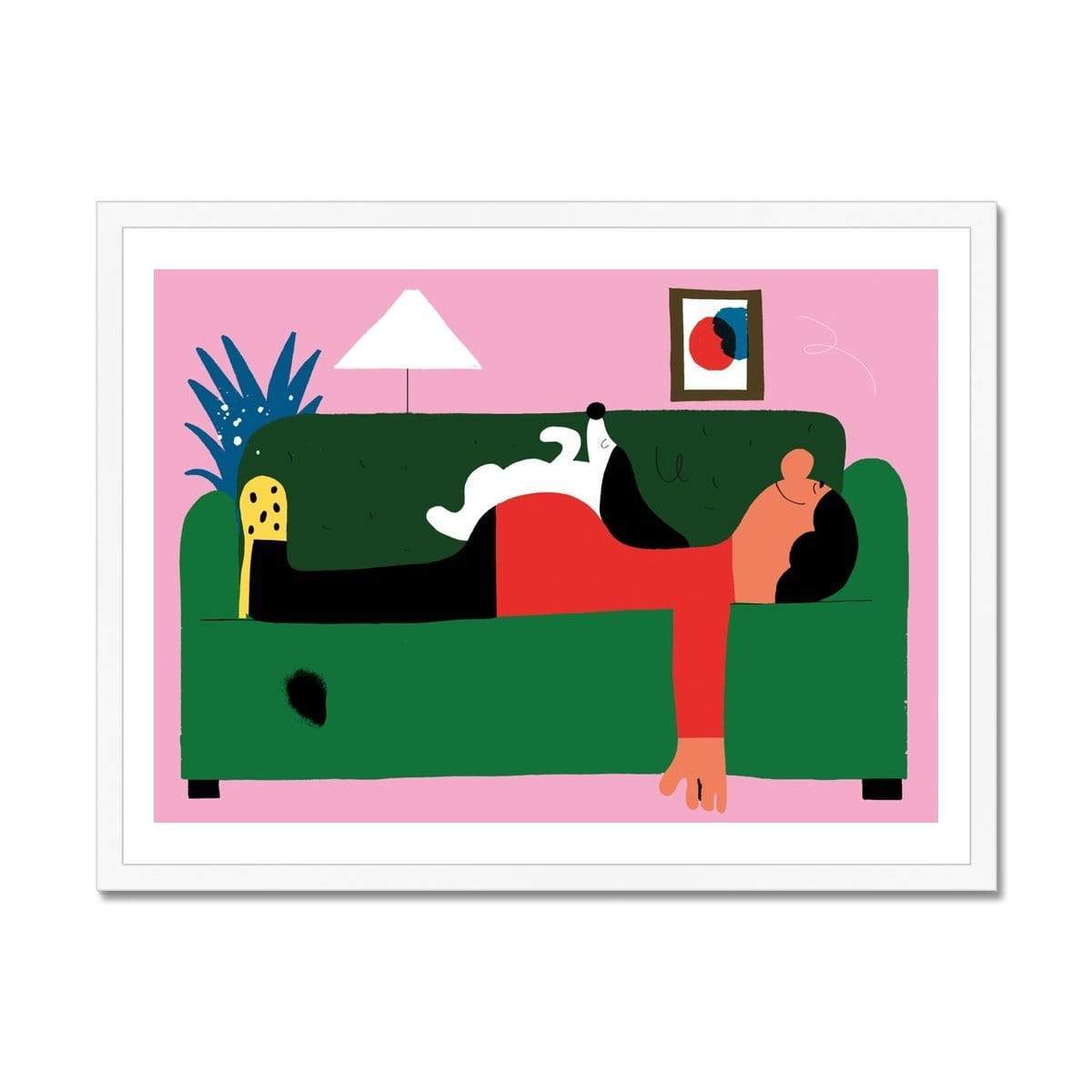 Prodigi Fine art 24"x18" / White Frame Lukasz Golędzinowski | Sunday Nap