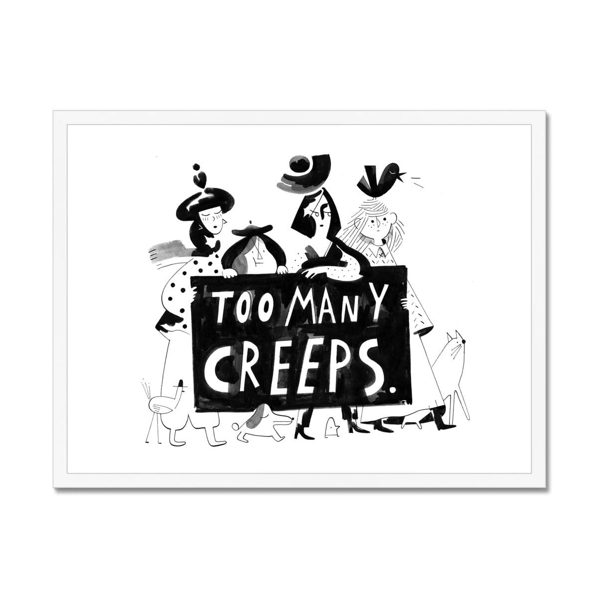 Prodigi Fine art 24"x18" / White Frame Roman Muradov | Creeps