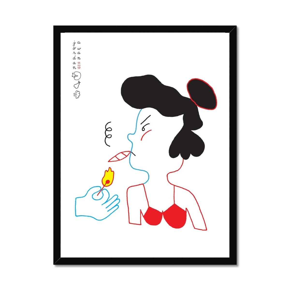 Prodigi Fine art 6"x8" / Black Frame Jordan Awan | Smoker One