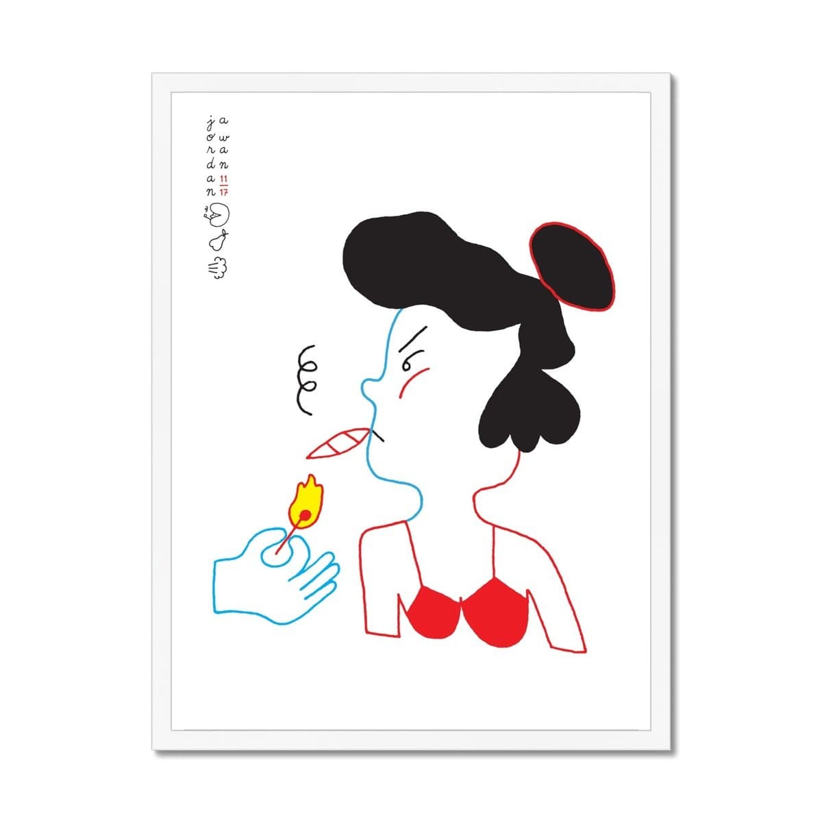 Prodigi Fine art 6"x8" / White Frame Jordan Awan | Smoker One