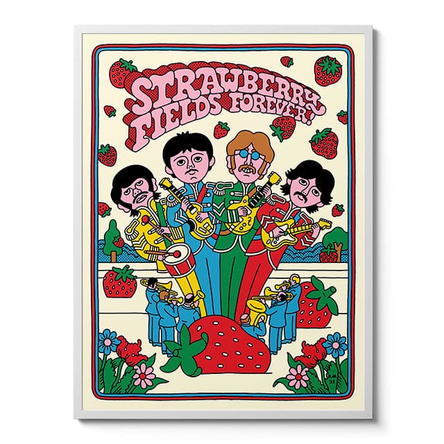 Room Fifty 24 x 32 (60 x 80cm) / Framed Prints White Strawberry Fields Forever | Danny Miller
