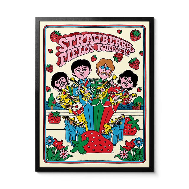 Room Fifty 18 x 24 (45 x 60cm) / Framed Prints Black Strawberry Fields Forever | Danny Miller