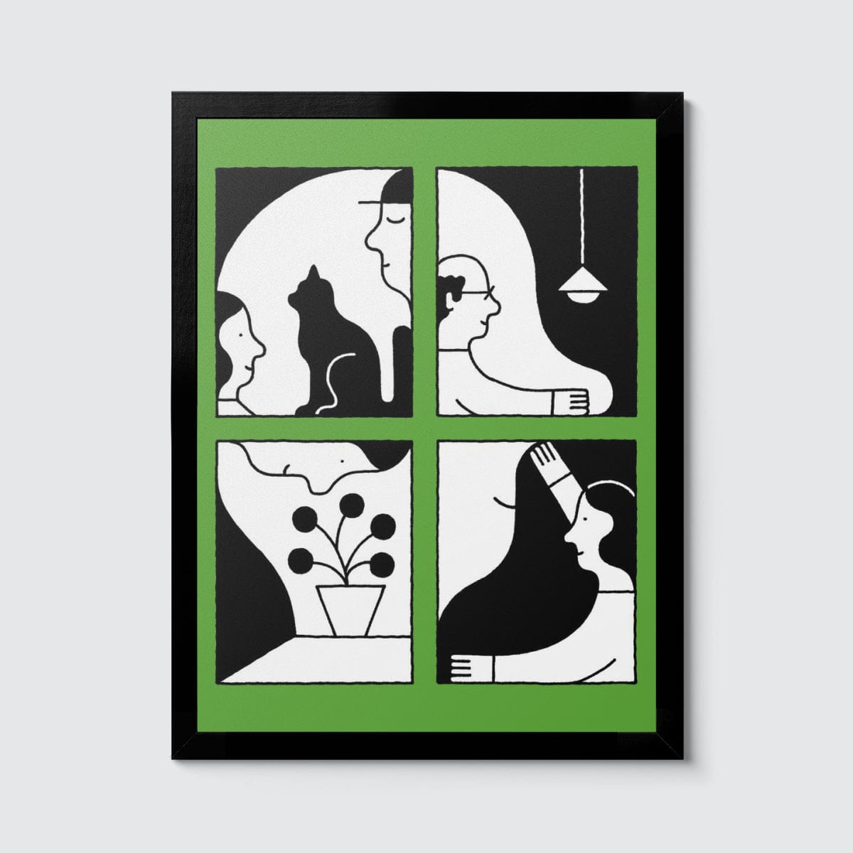 Room Fifty 12 x 16 (30 x 40cm) / Framed Prints black Gino Bud Hoiting | Family