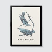 Room Fifty 12 x 16 (30 x 40cm) / Framed Prints black Joost Stokhof | Love Birds