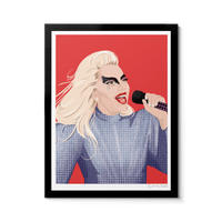 Room Fifty 12 x 16 (30 x 40cm) / Framed Prints black Lady Gaga