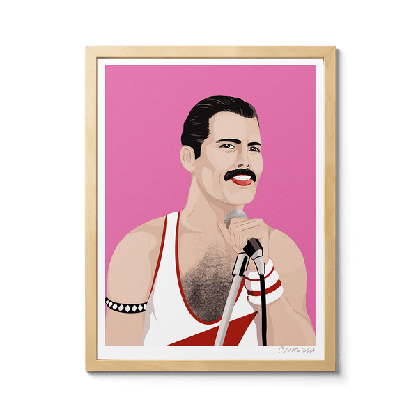 Room Fifty 12 x 16 (30 x 40cm) / Framed Prints natural Freddie Mercury