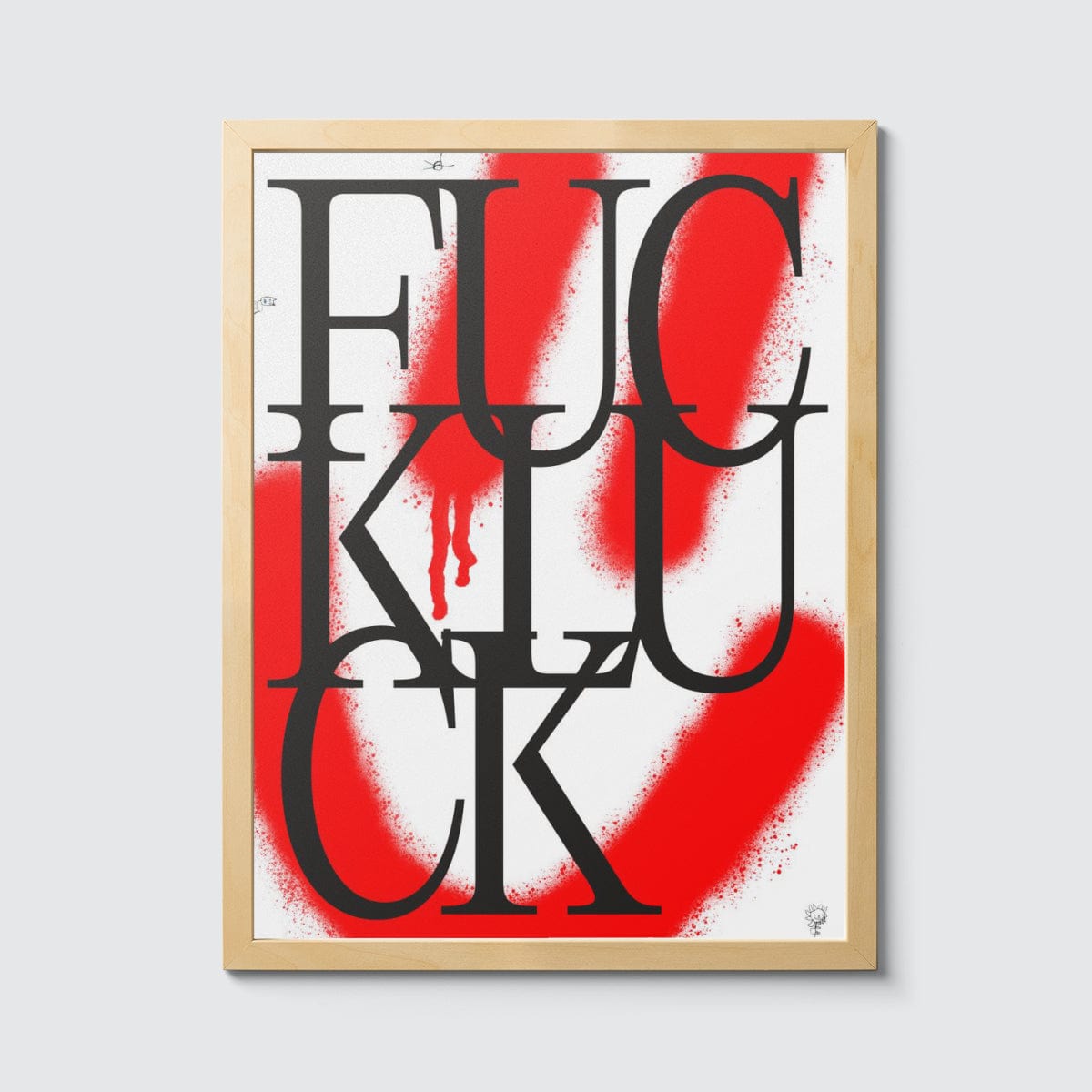 Room Fifty 12 x 16 (30 x 40cm) / Framed Prints natural Jaap Biemans - Fuck Luck
