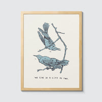 Room Fifty 12 x 16 (30 x 40cm) / Framed Prints natural Joost Stokhof | Love Birds