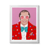 Room Fifty 12 x 16 (30 x 40cm) / Framed Prints white Elton John