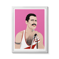 Room Fifty 12 x 16 (30 x 40cm) / Framed Prints white Freddie Mercury