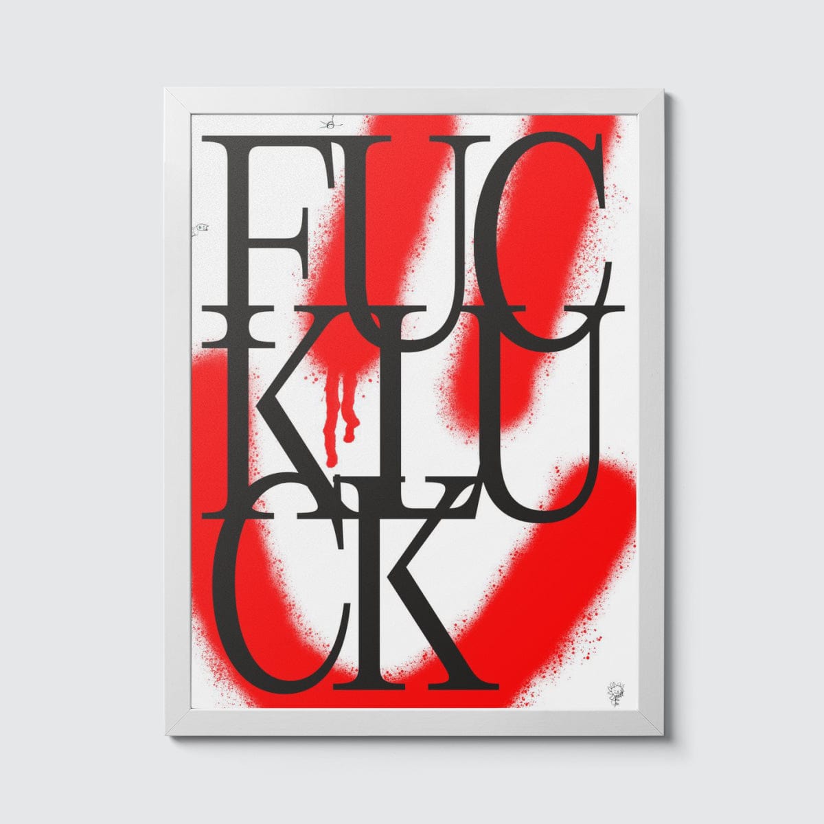 Room Fifty 12 x 16 (30 x 40cm) / Framed Prints white Jaap Biemans - Fuck Luck
