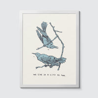 Room Fifty 12 x 16 (30 x 40cm) / Framed Prints white Joost Stokhof | Love Birds