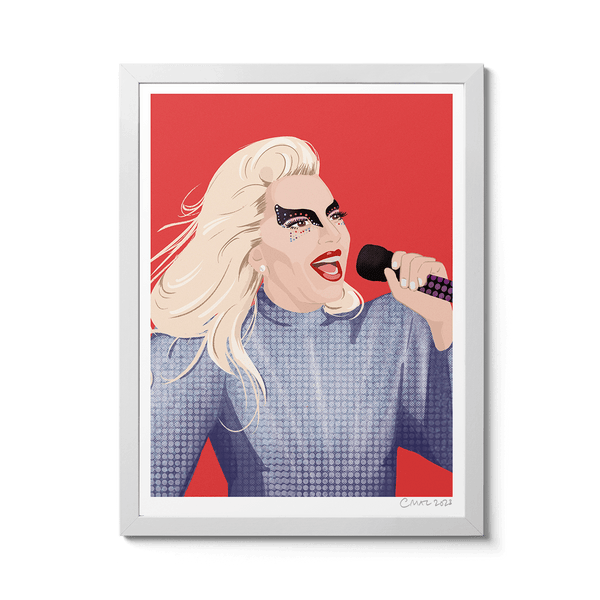 Room Fifty 12 x 16 (30 x 40cm) / Framed Prints white Lady Gaga