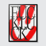 Room Fifty 18 x 24 (45 x 60cm) / Framed Prints black Jaap Biemans - Fuck Luck