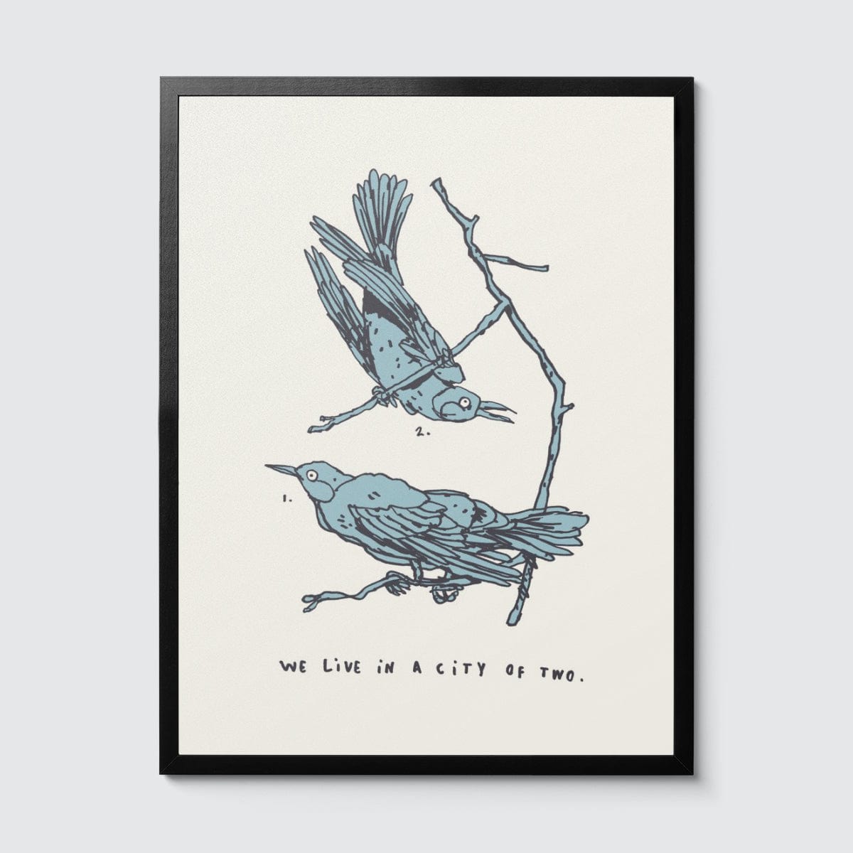 Room Fifty 18 x 24 (45 x 60cm) / Framed Prints black Joost Stokhof | Love Birds