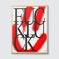 Room Fifty 18 x 24 (45 x 60cm) / Framed Prints natural Jaap Biemans - Fuck Luck