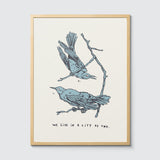 Room Fifty 18 x 24 (45 x 60cm) / Framed Prints natural Joost Stokhof | Love Birds